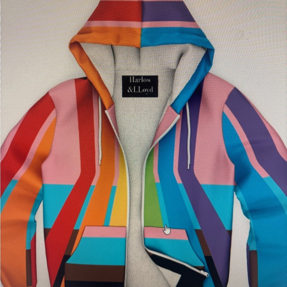 Multicolor Zip Up Sweater for Men